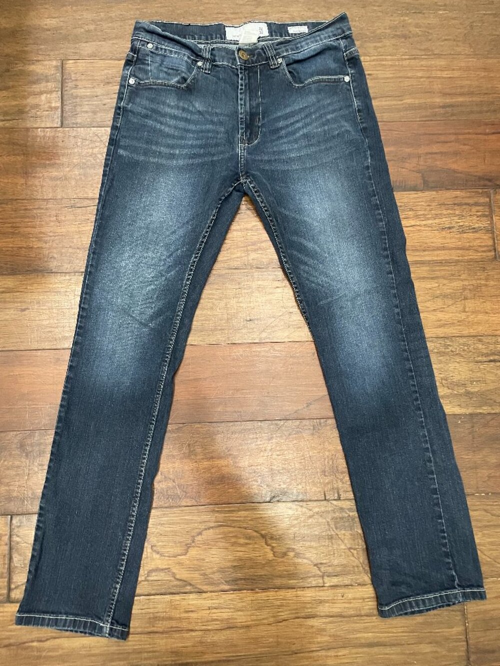 Paper Denim & Cloth Straight Leg Stretch Jeans Size 32 Dark Wash Y2K